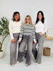 Into The Grey Tummy Control Wide Leg Jeans In Multiple Inseams