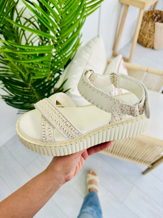 The Woven Way Wedges In White