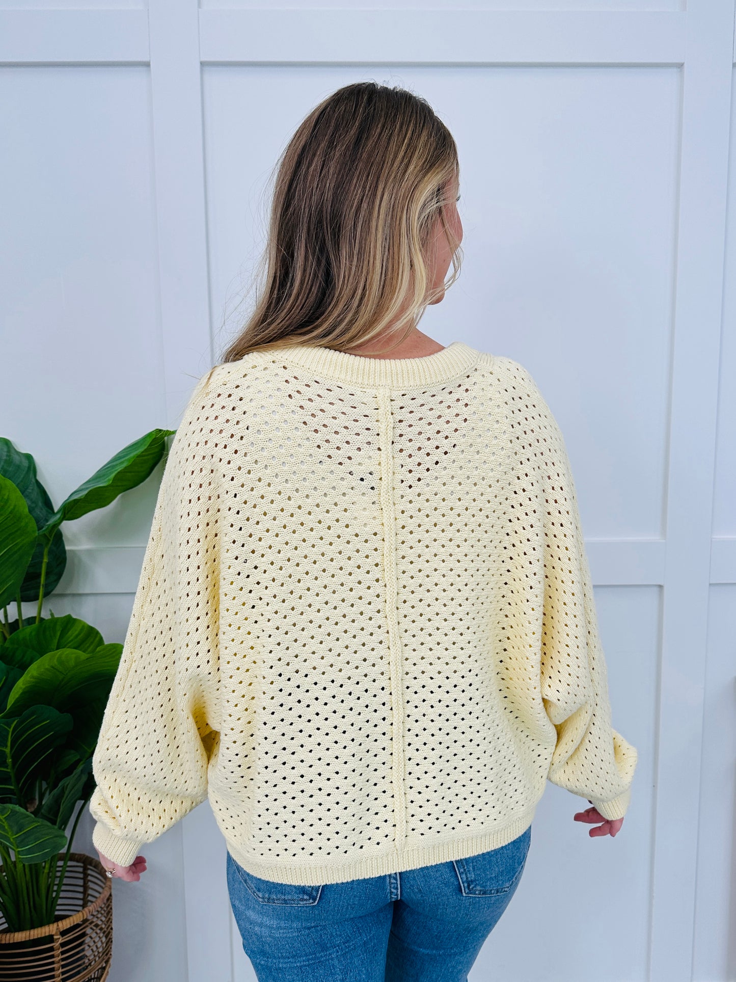 Knit To Perfection Sweater In Lt Yellow