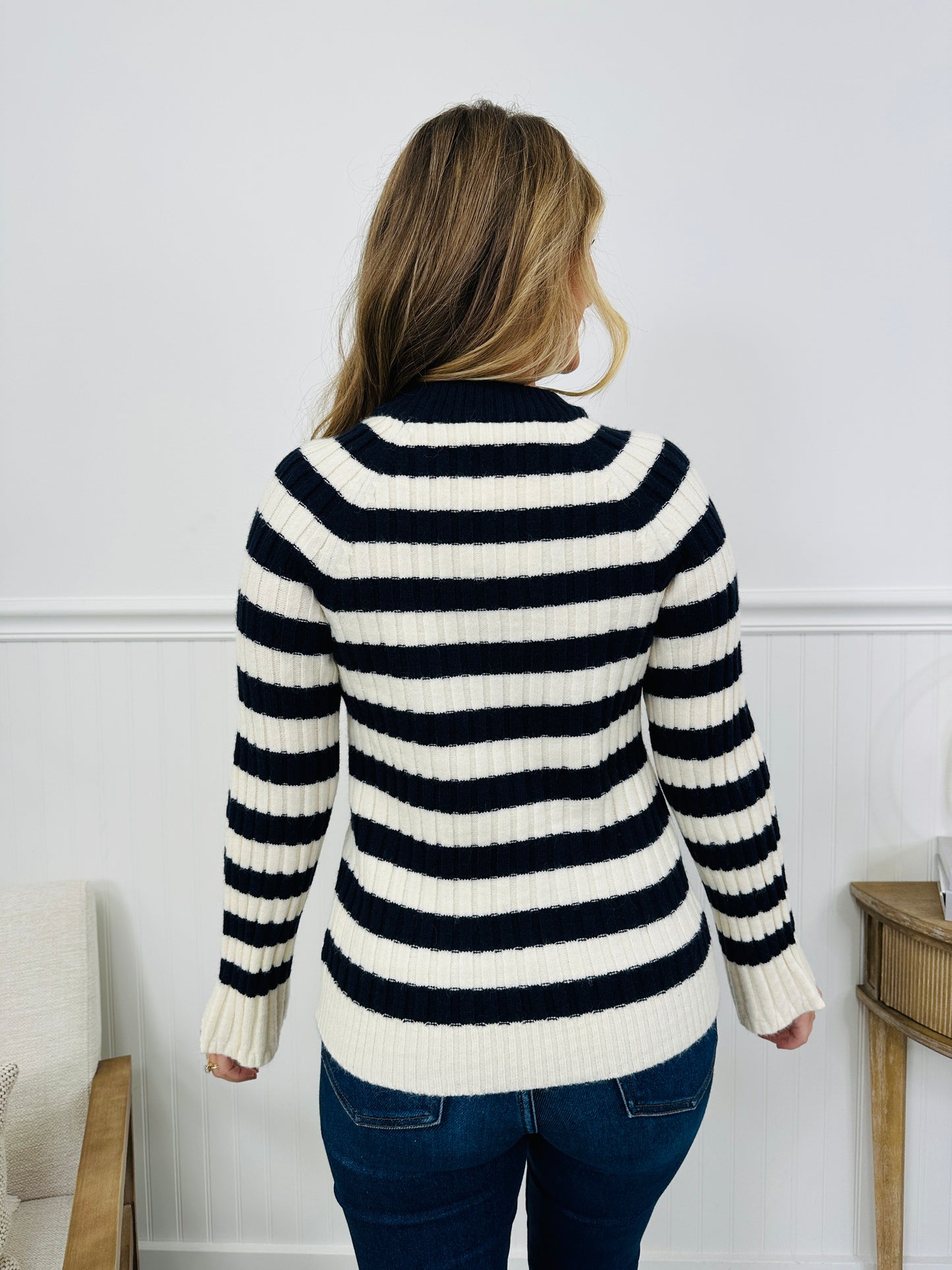 The Pattern We Keep Sweater in Navy
