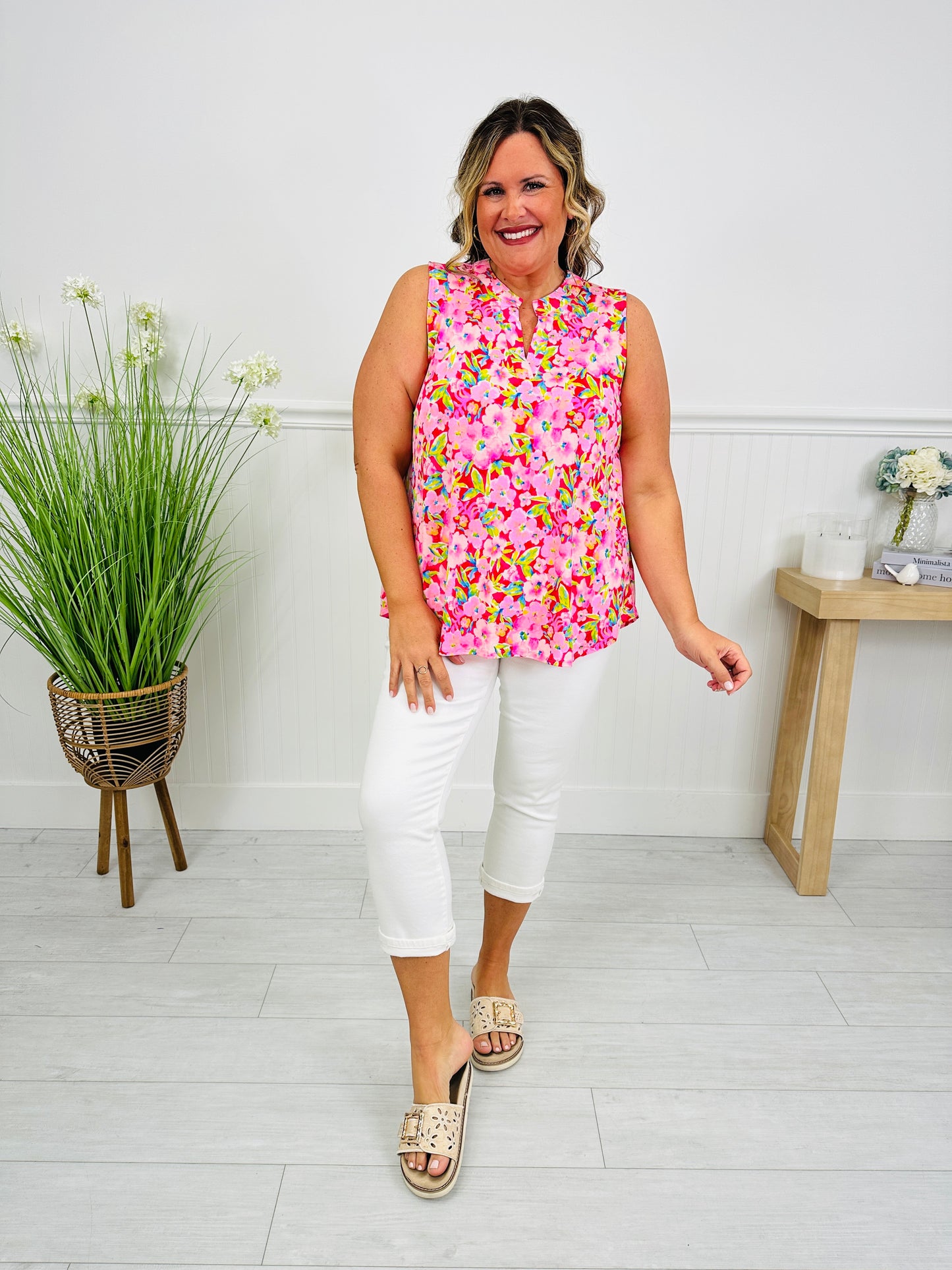 Sunshine Energy Top in Miami Print