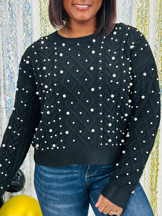 Midnight Pearls Sweater