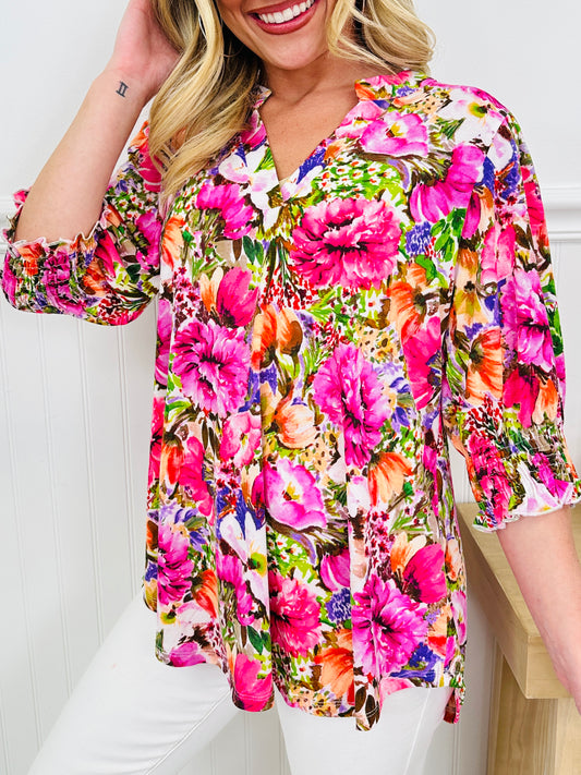 Step Into Spring Top in Hilton Head Print