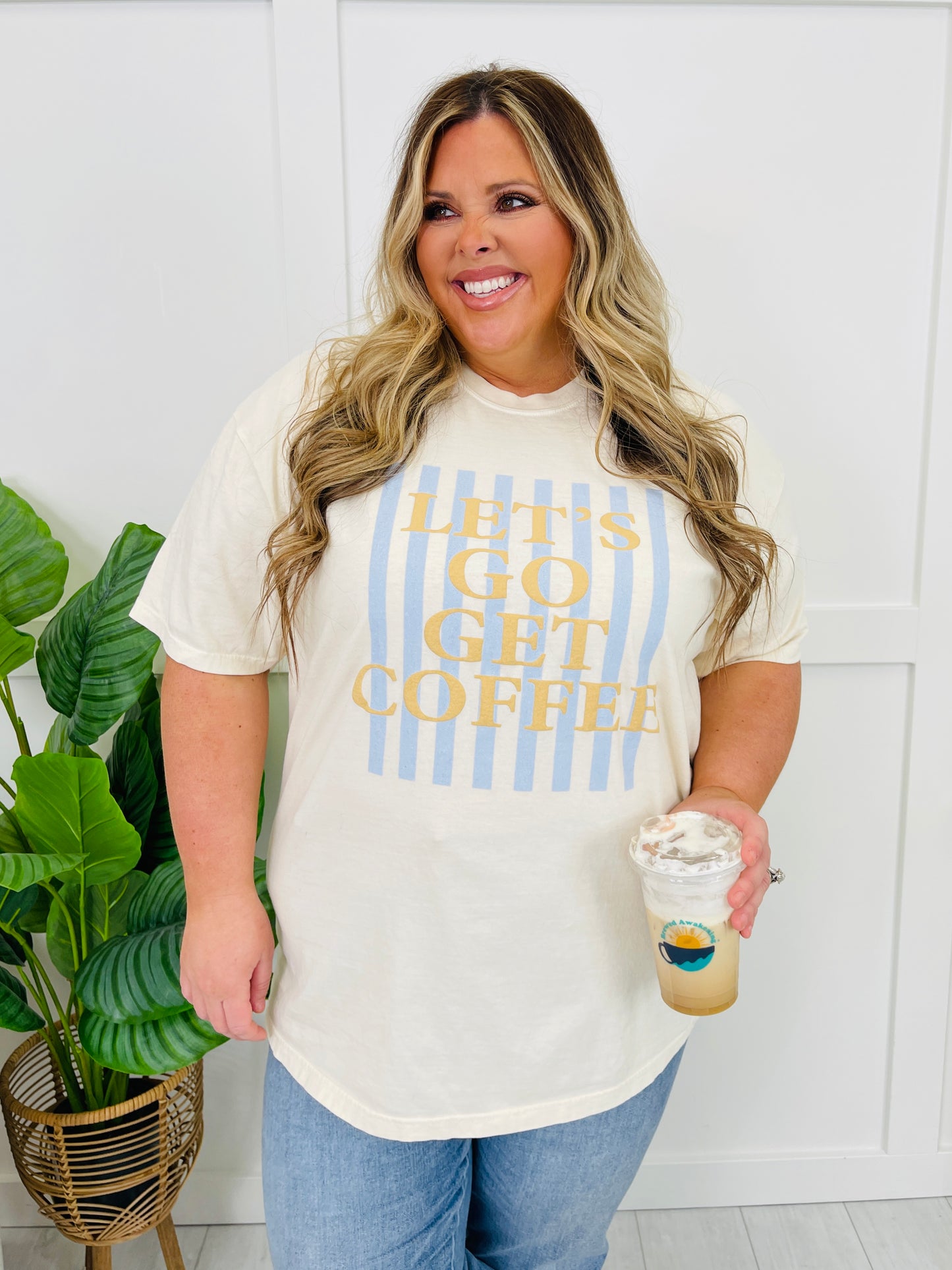 Let's Go Get Coffee Graphic Tee in Multiple Colors