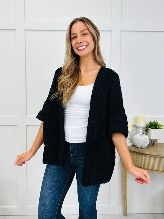 Morning Dew Cardigan In Black