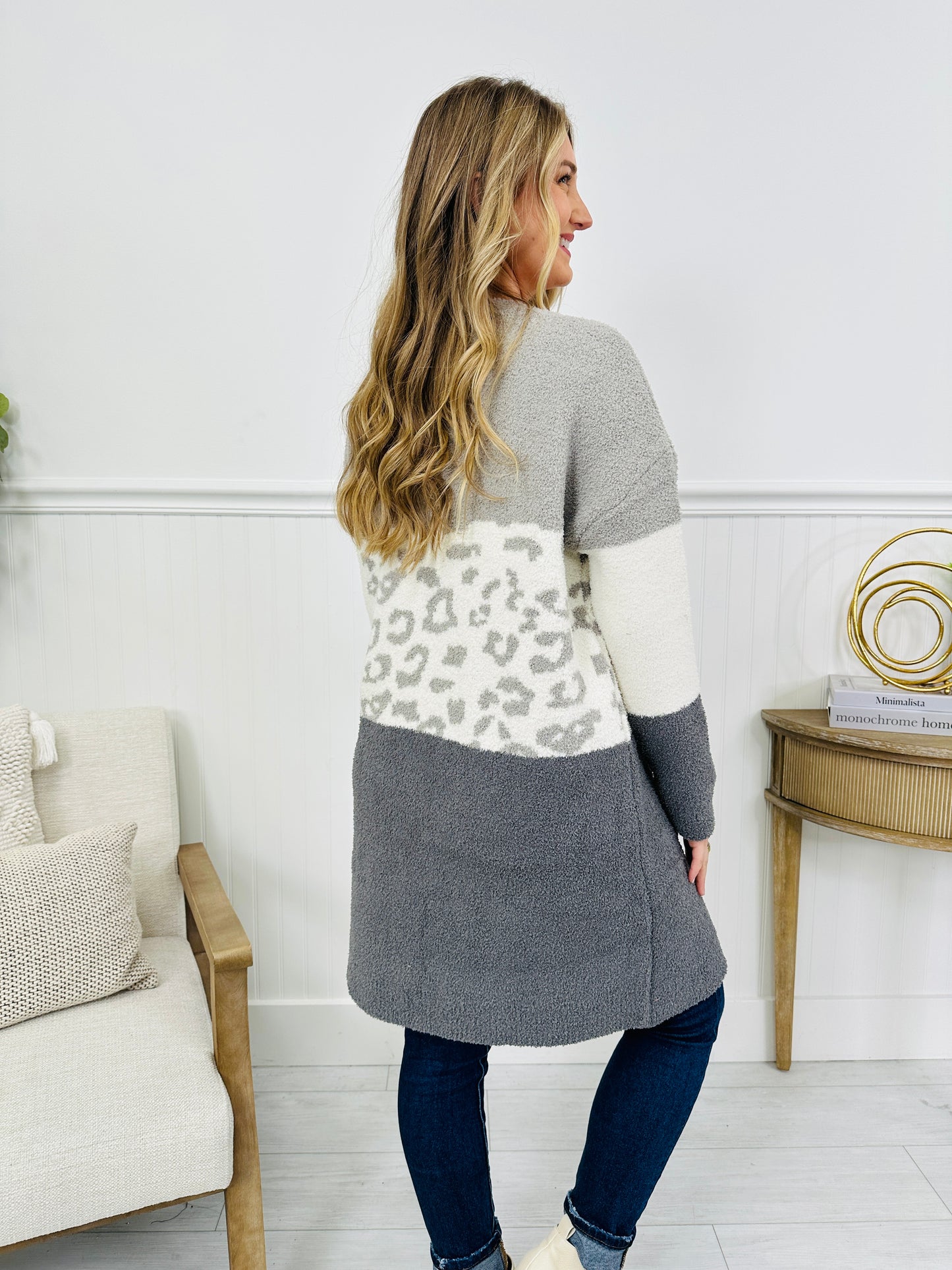 Stay Warm With Me Cardigan in Gray