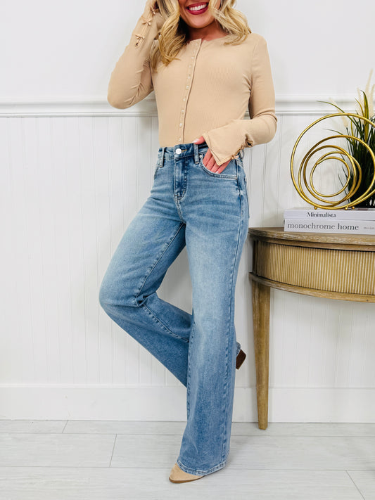 Fit Just Right Wide Leg Jeans With Tummy Control in Four Inseams