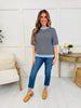 Falling Into Fall Top In Light Blue