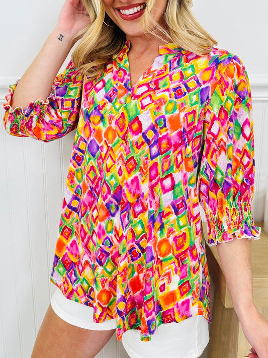 Step Into Spring Top in Charleston Print