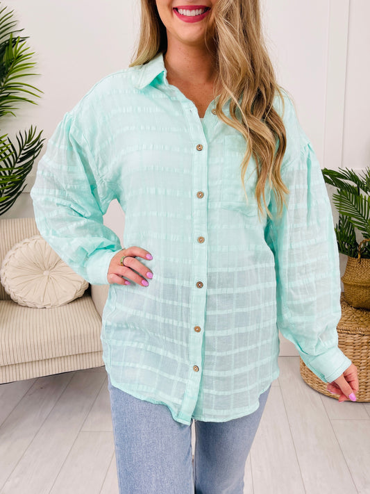 Delicate Direction Top in Mint