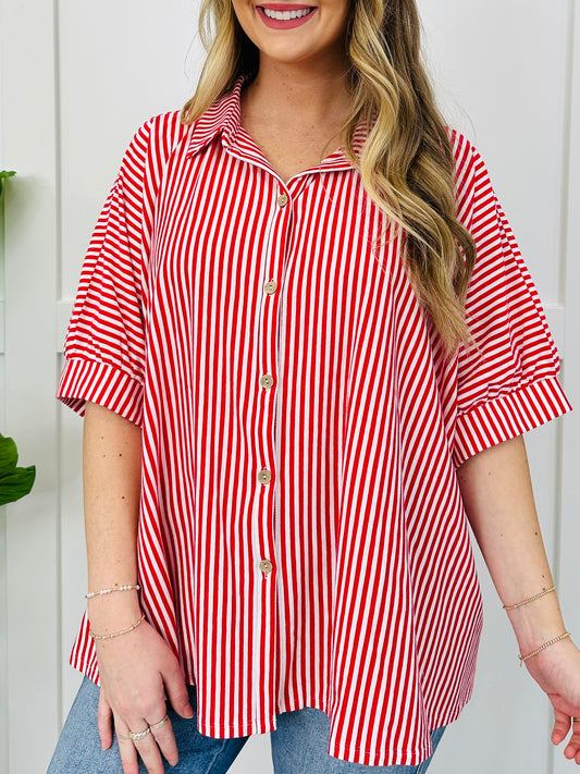 Linear Lounge Top In Ruby