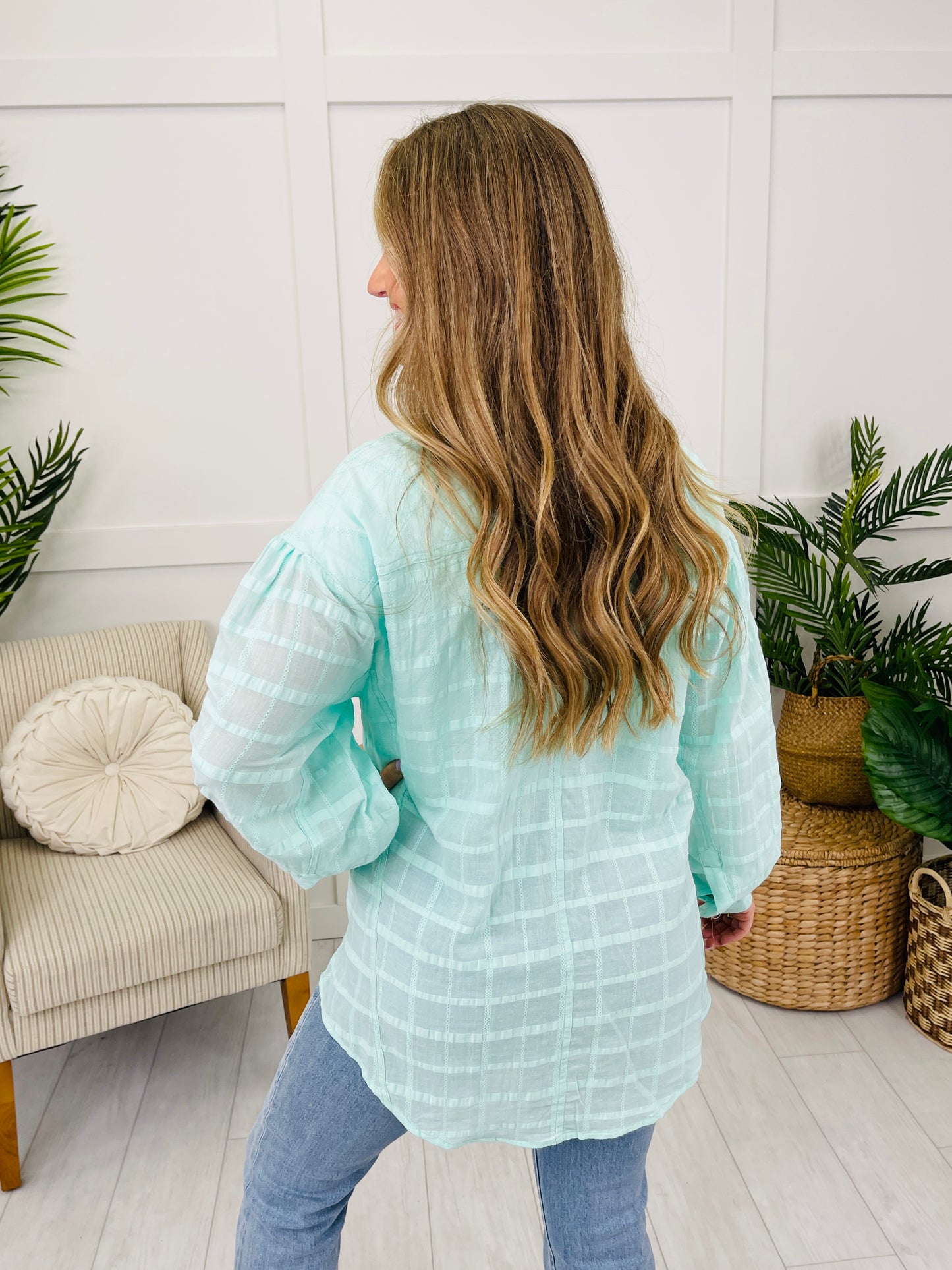 Delicate Direction Top in Mint