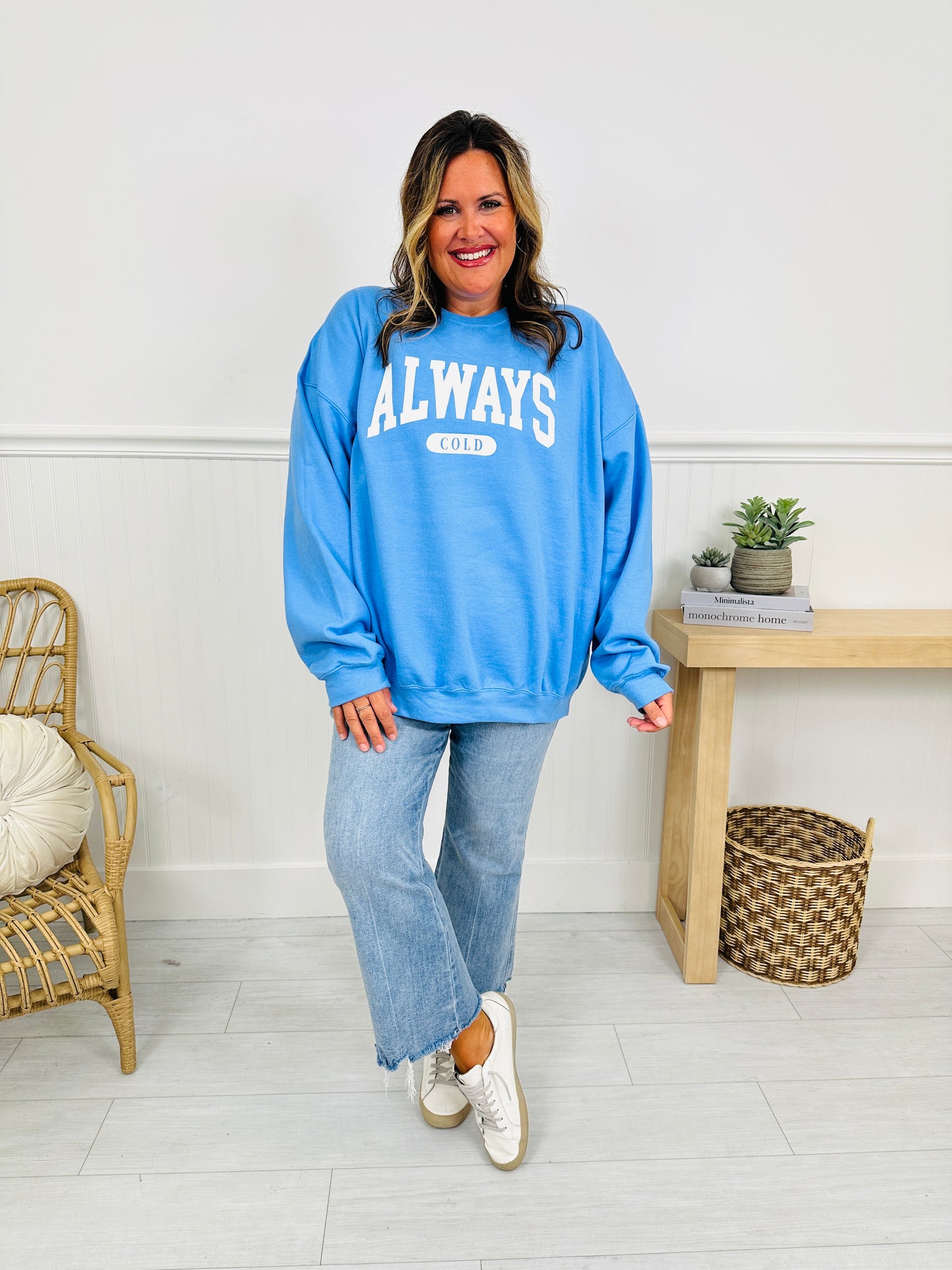 Always Cold Graphic Crewneck Sweatshirt