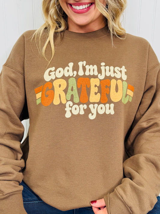 Grateful Graphic Crewneck Sweatshirt