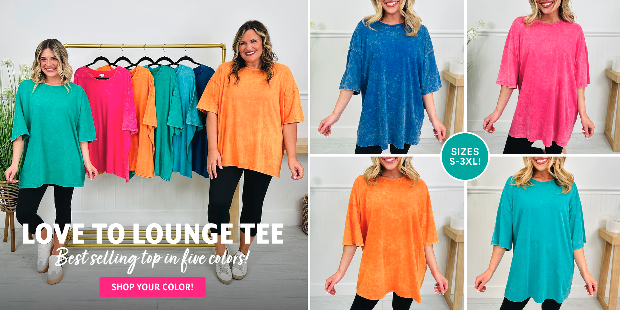 Love to Lounge tee in vibrant colors!