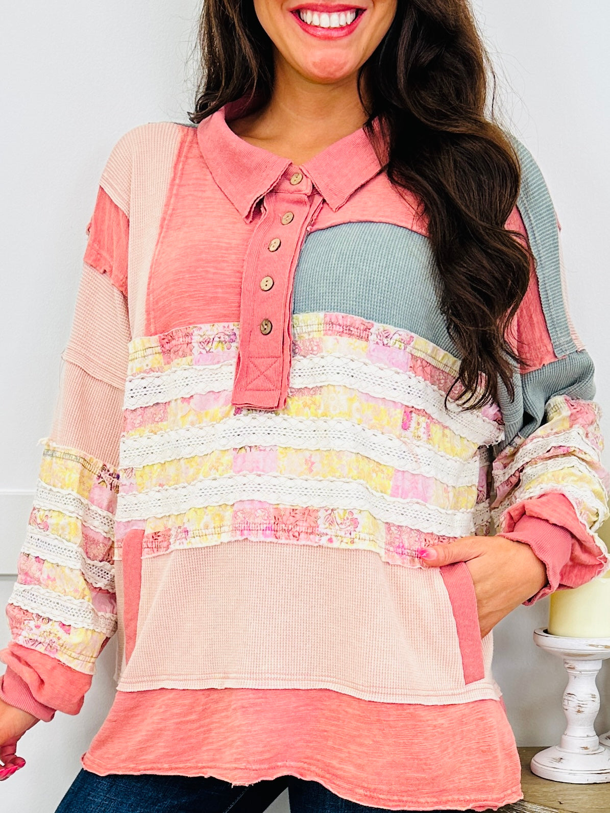 Southern Charm Top In Pink