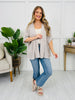 Striped Serenity Top in Taupe
