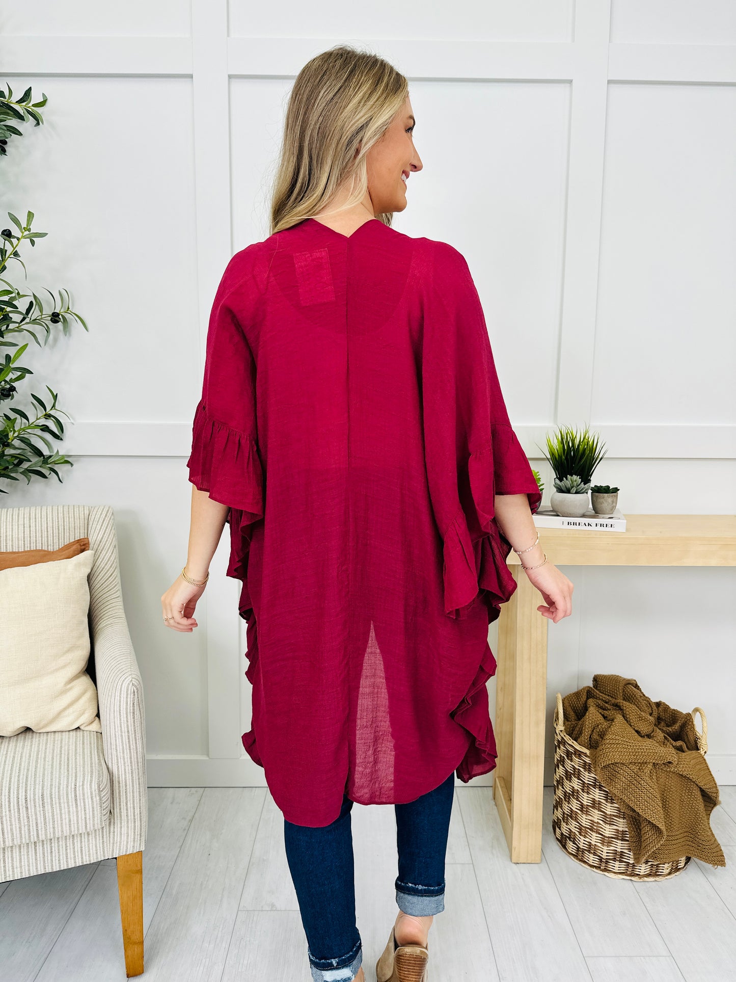 Sunday Sway Cardigan in Maroon