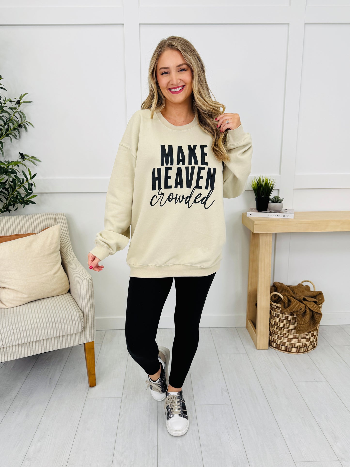 Make Heaven Crowded Crewneck Graphic Sweatshirt - Multiple Colors!
