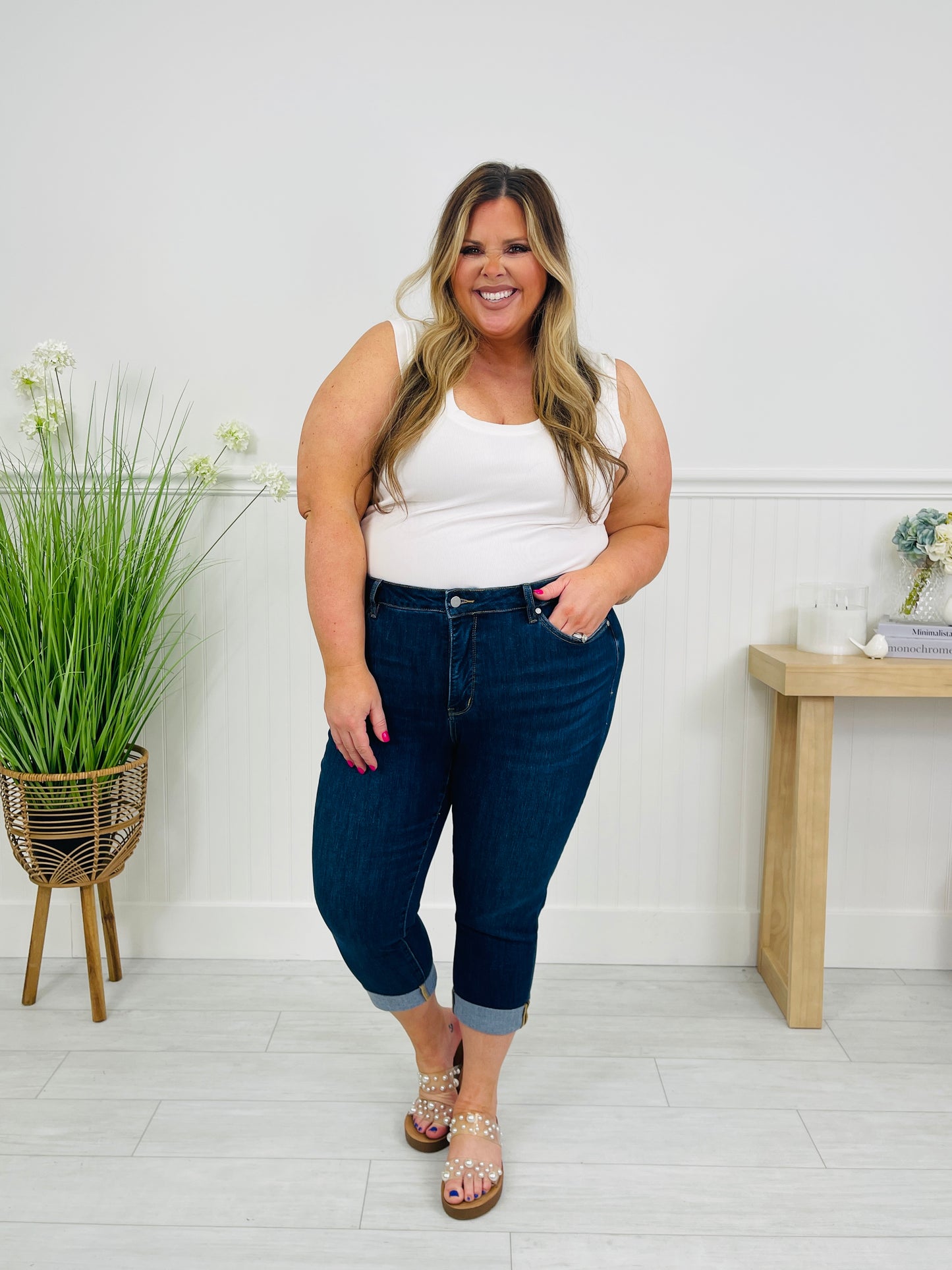 Done Your Way Tummy Control Capri Jeans in Three Inseams