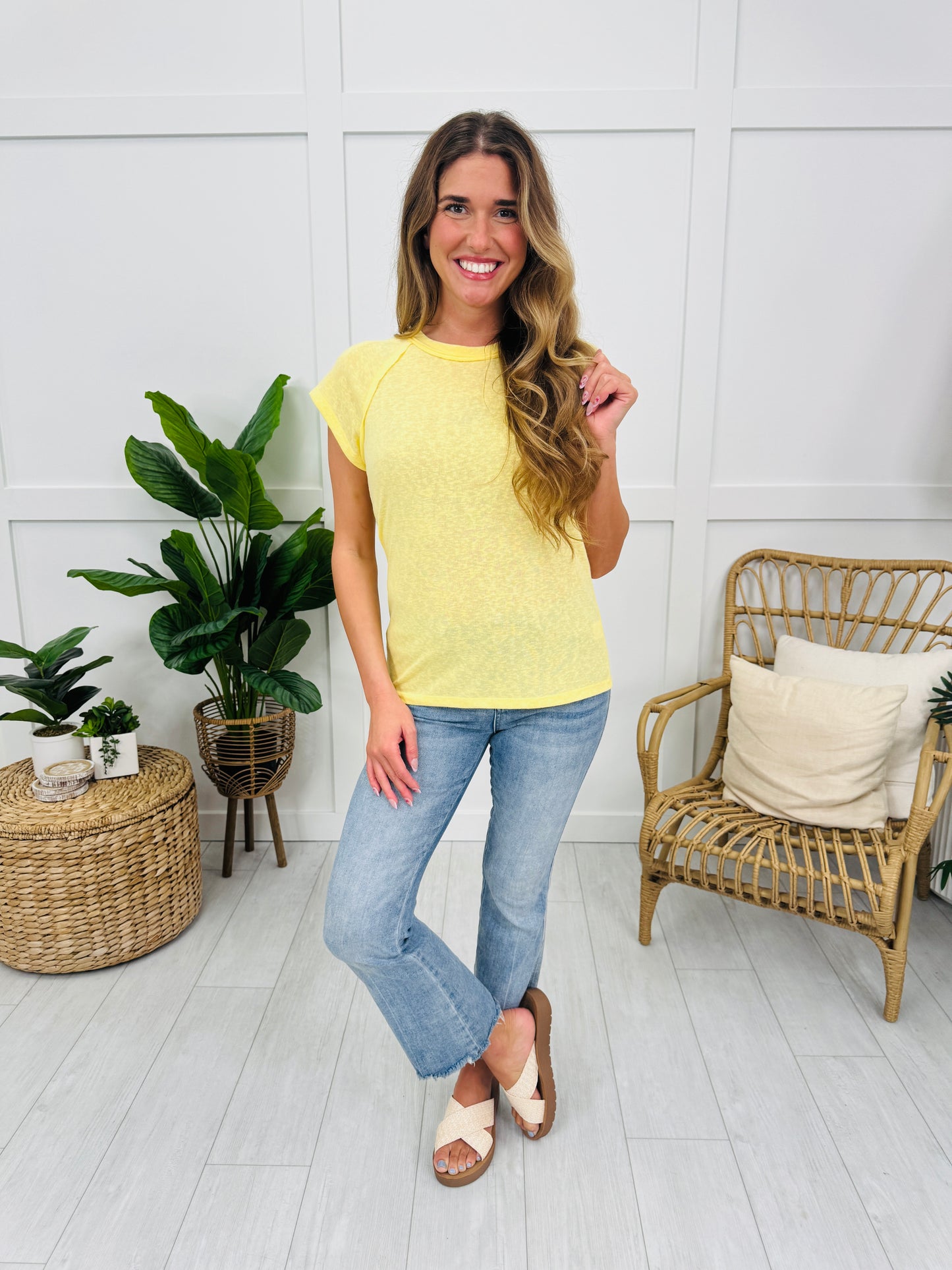 Faded Summer Sky Top In Multiple Colors