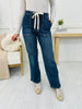 Judy Blue Tied and True Drawstring Wide Leg Jeans in Reg/Curvy