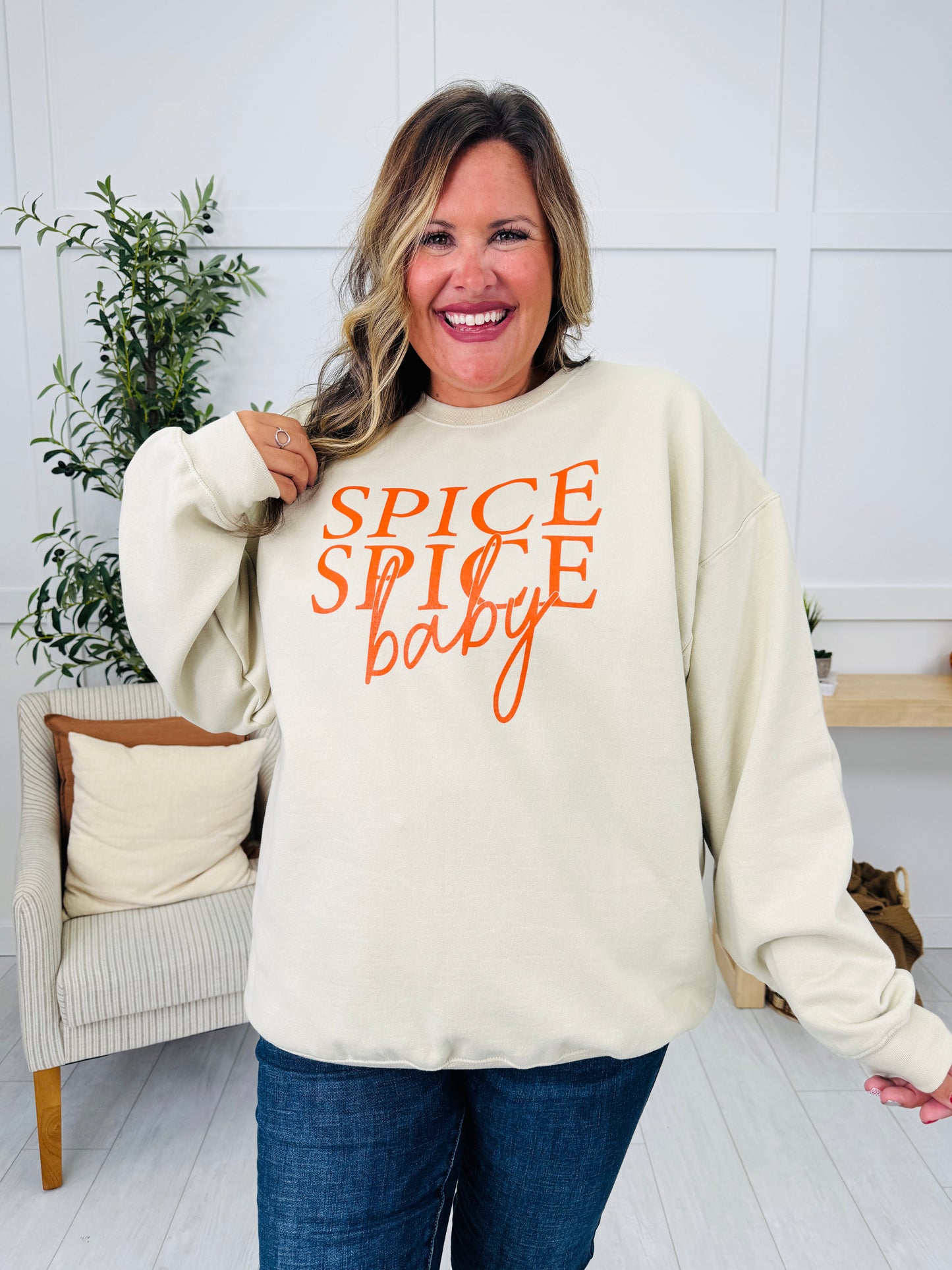 Spice Spice Baby Graphic Crewneck Sweatshirt