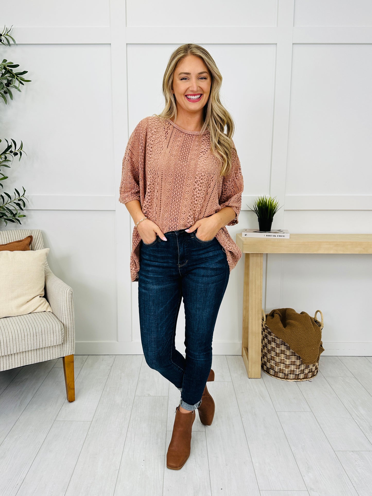 Sheer Melody Top in Sugar Rose