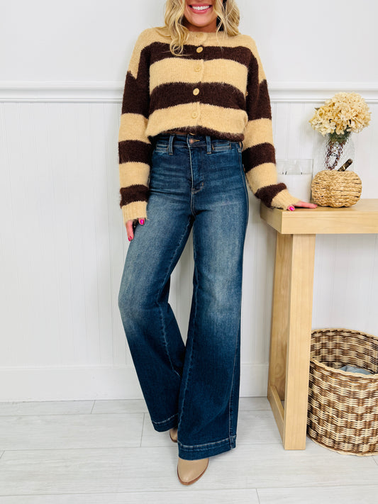 Judy Blue The One For Me Retro Wide Leg Jeans