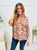Botanical Beauty Top In Red Brown