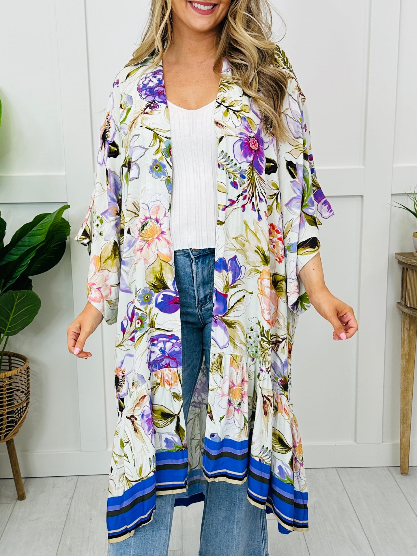 Serene Flow Kimono in Purple