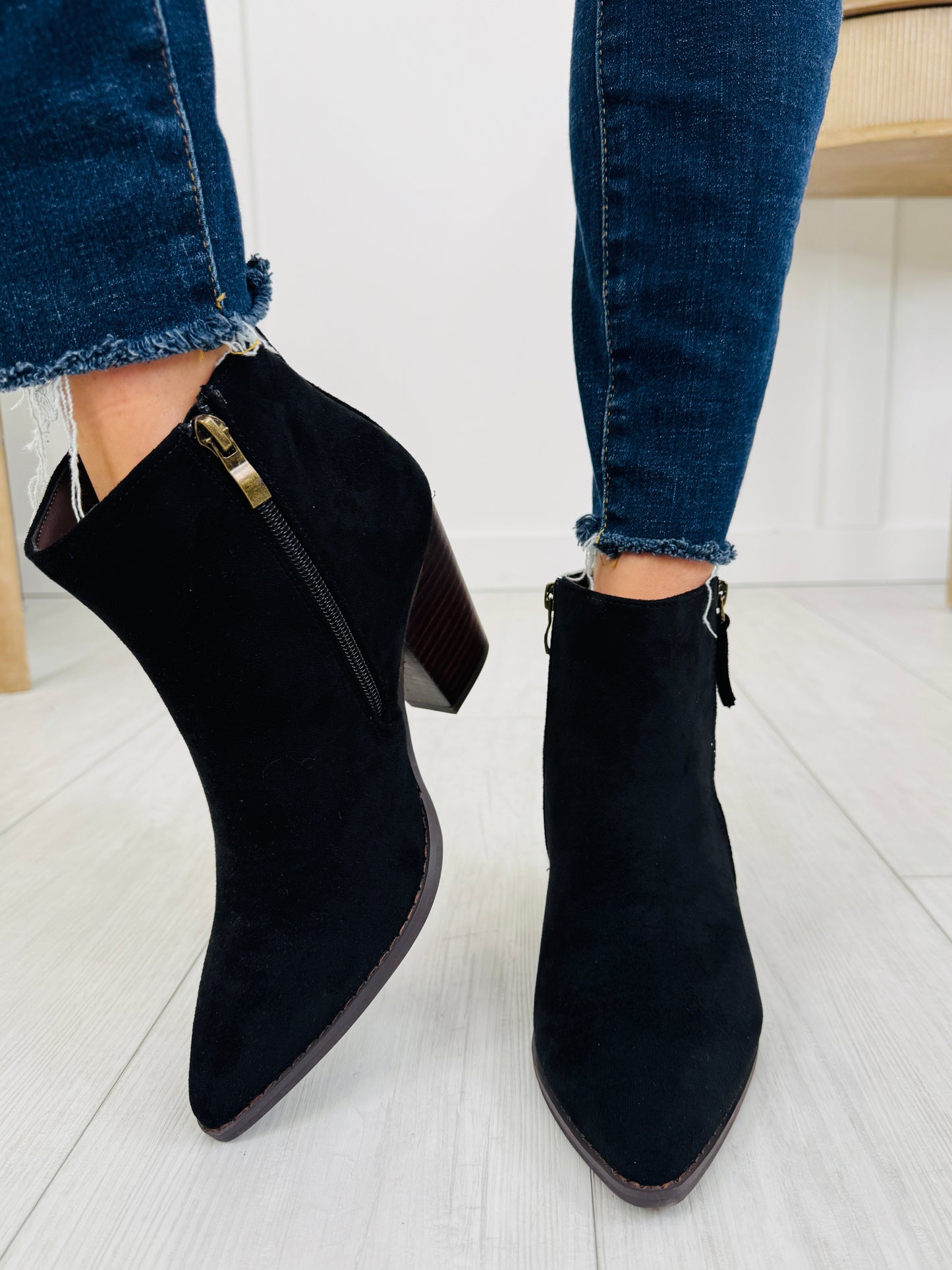Downtown Days Booties In Black