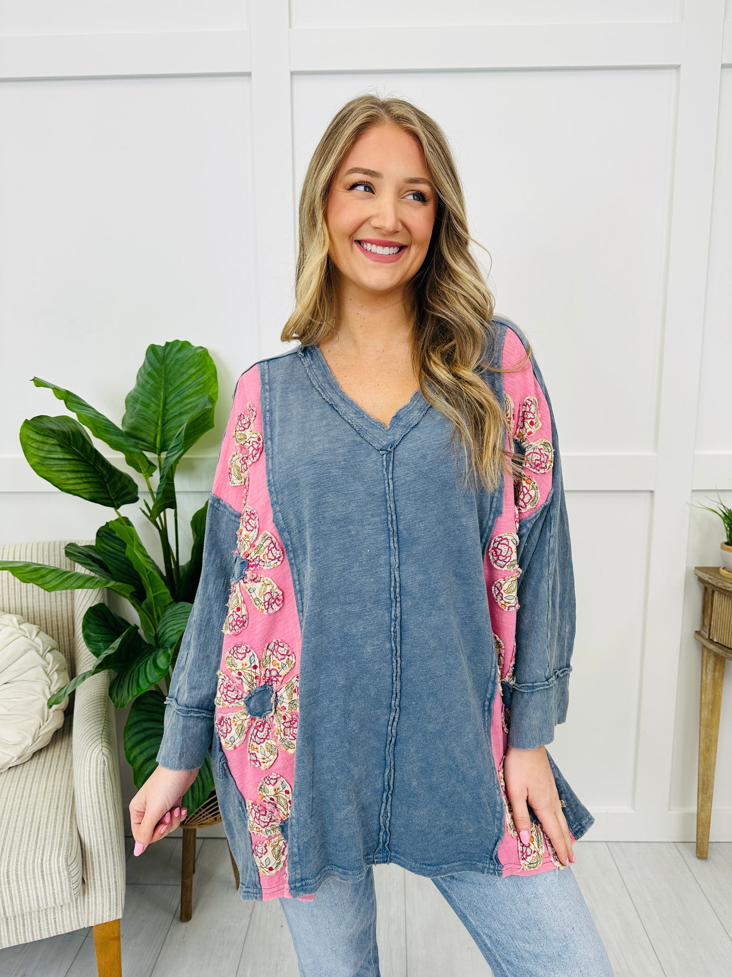 Threaded Petals Pullover