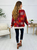 Plaid Poetry Pullover in Burgundy/Red
