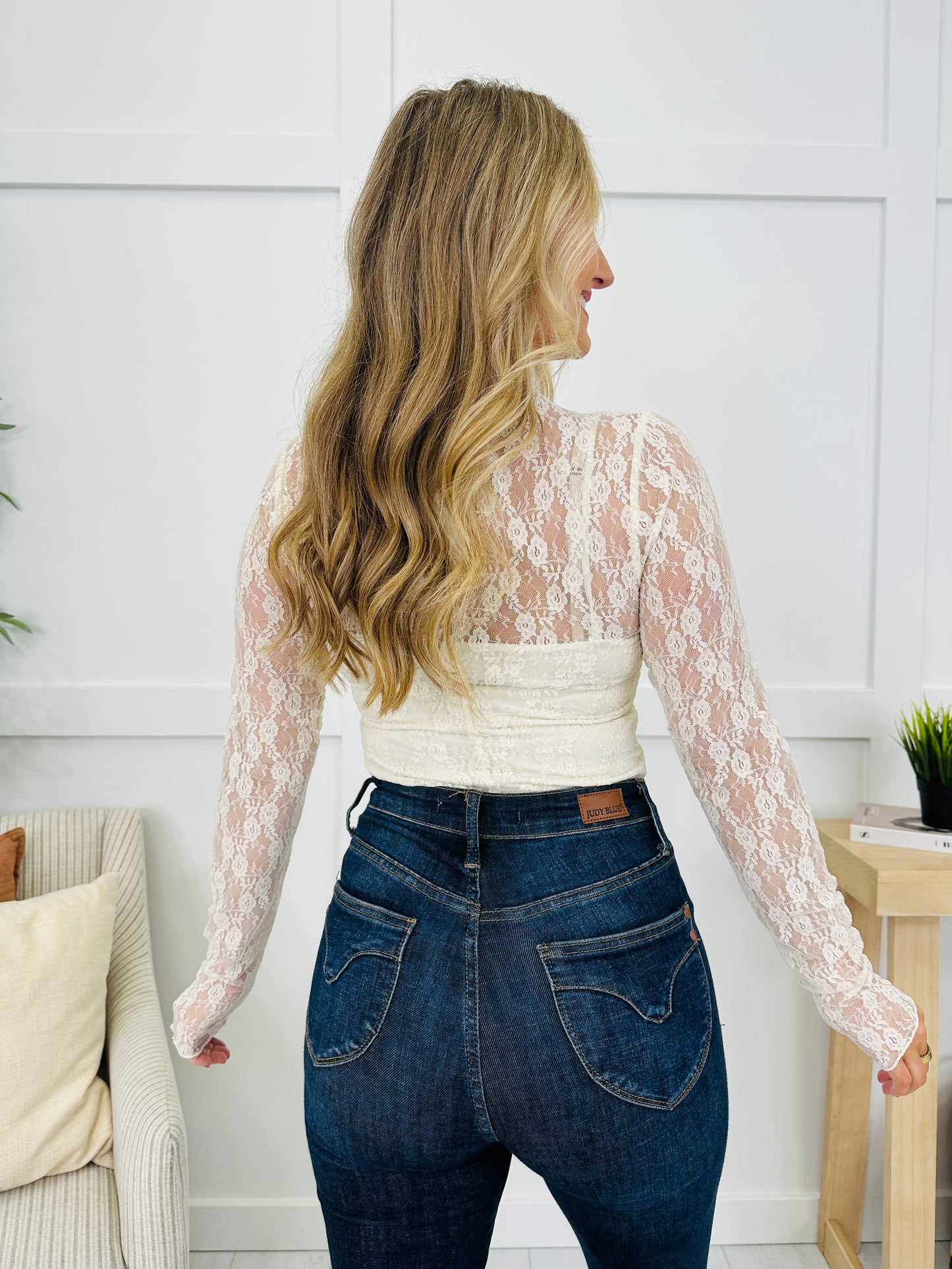 Sheer Fascination Top in Champagne