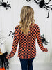 Spooky Things Mesh Top In Checkered Print