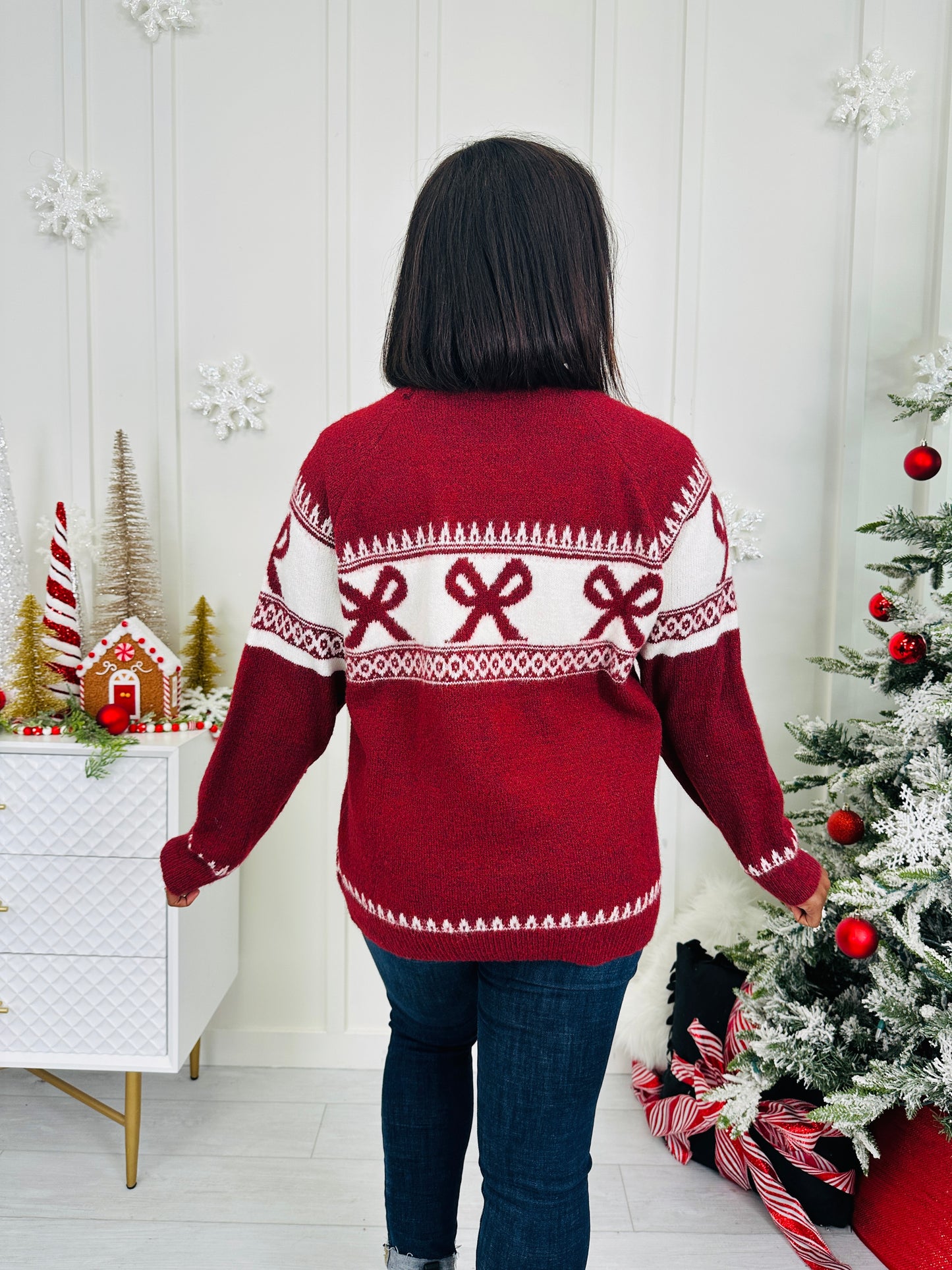 Decked And Delighted Sweater in Red