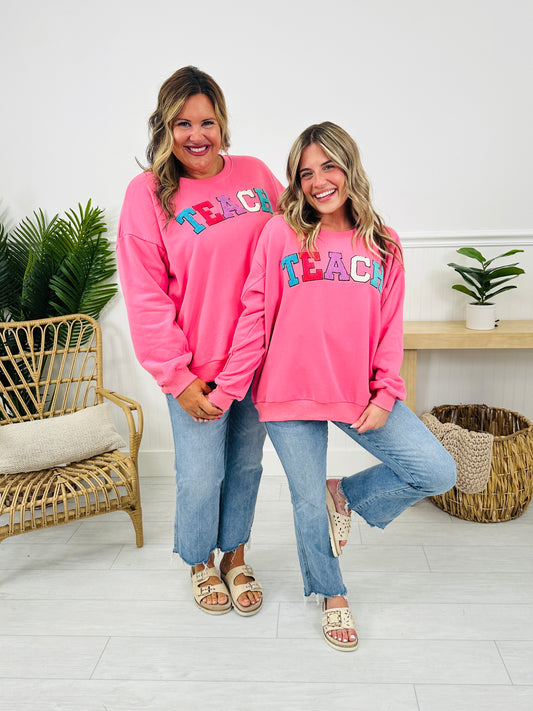 Teach MOCO Exclusive Crewneck In Pink