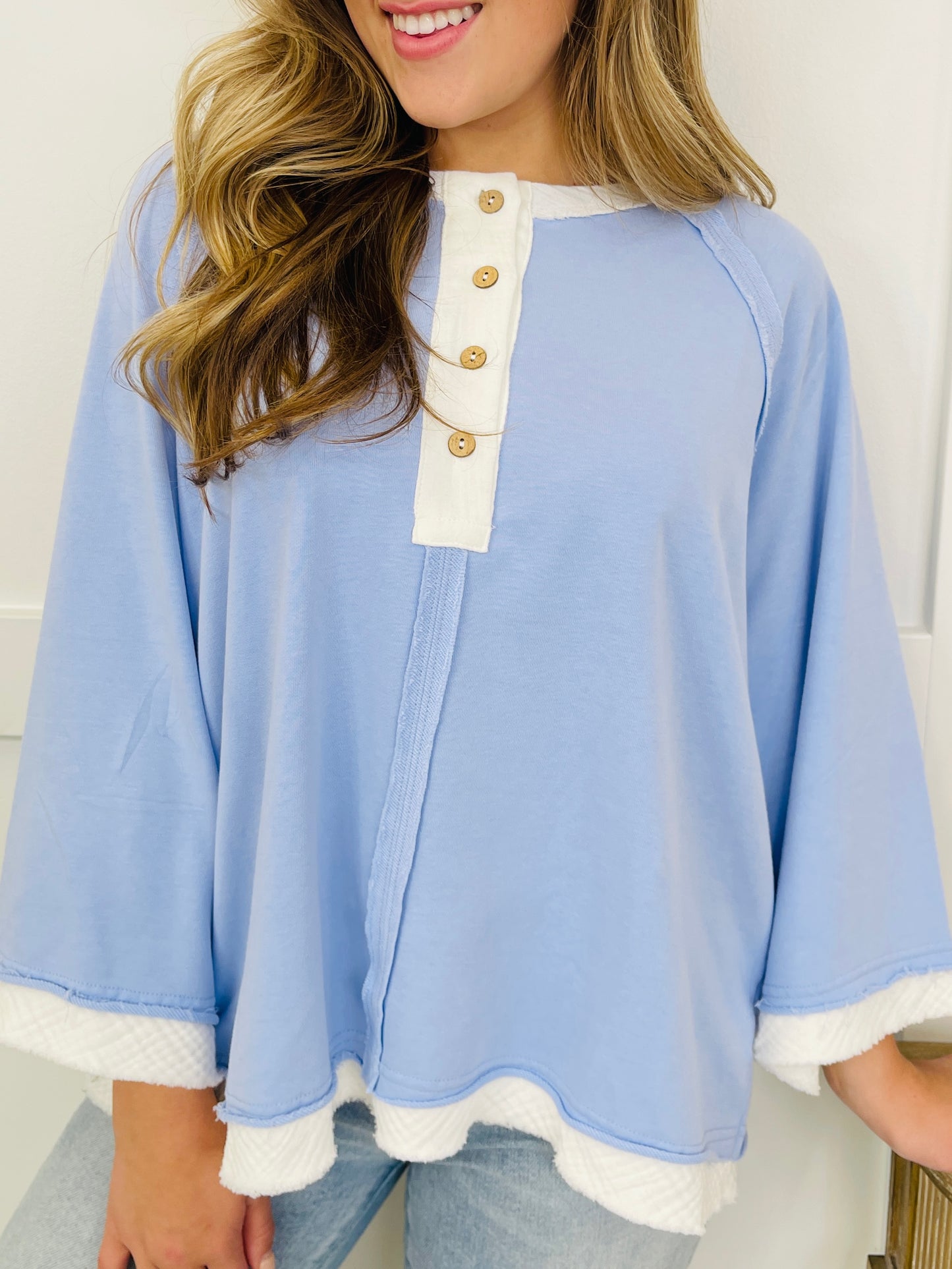 Soft Sky Top In Periwinkle