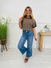 Double Check Tummy Control Wide Leg Cropped Jeans