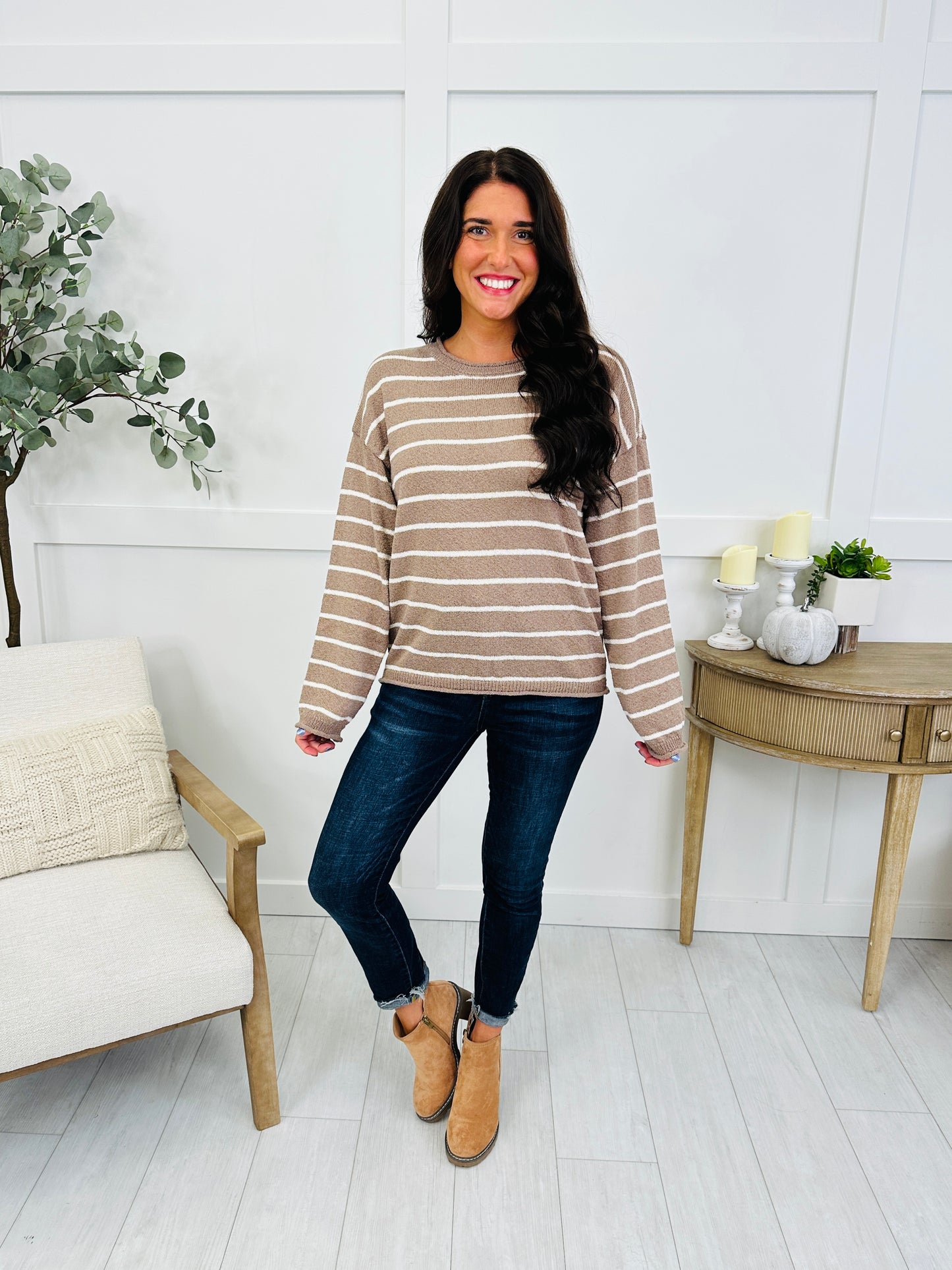 The Chill Knit Sweater In Mocha