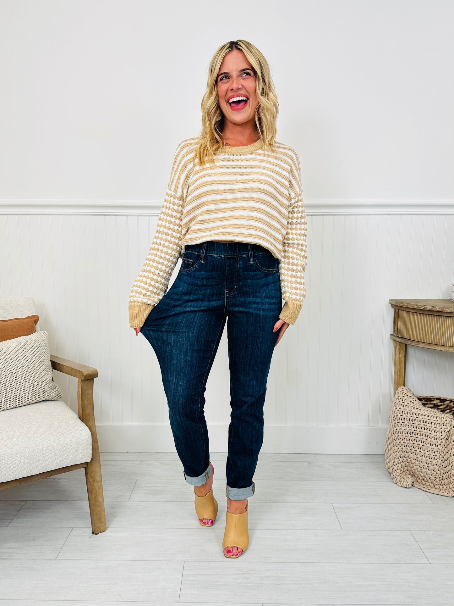 Judy Blue REG/CURVY Pulling Me Back Double Cuff Slim Fit Jeans