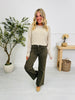 Olive On Repeat Tummy Control Straight Jeans