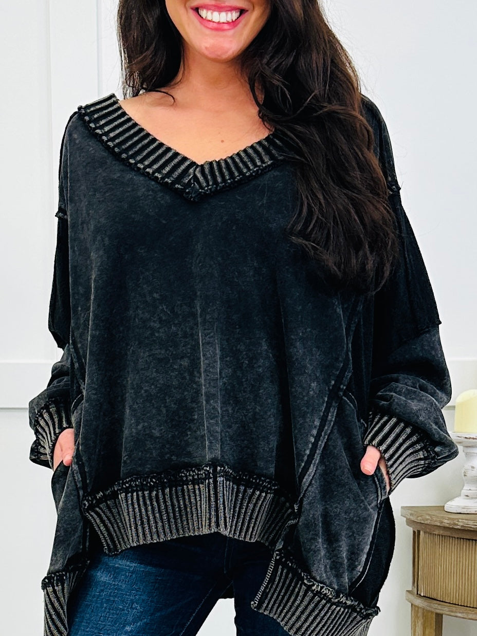 Comfortably Confident V Neck Top in Multiple Colors