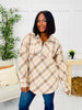 Plaid Pursuit Pullover in Iced Latte