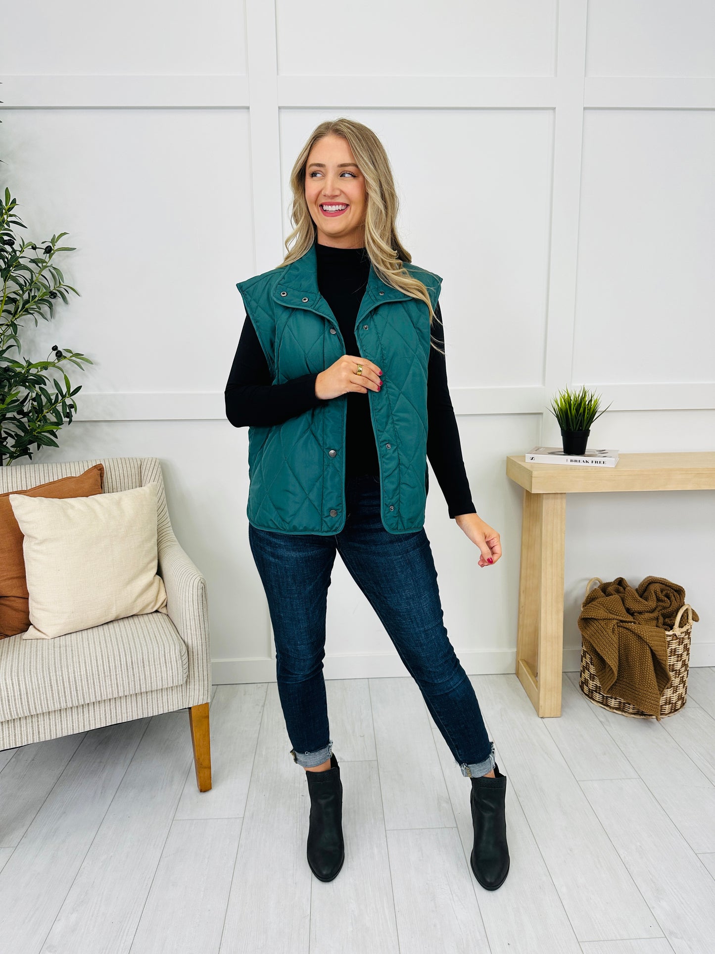 Quilted In The Quiet Vest- Multiple Colors!