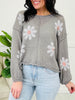 Blooming Good Vibes Top in Koala Grey
