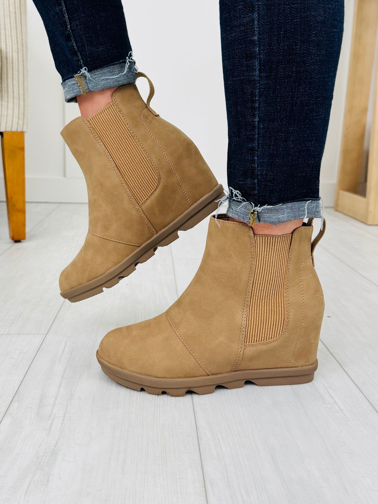 Grounded Glam Booties in Taupe