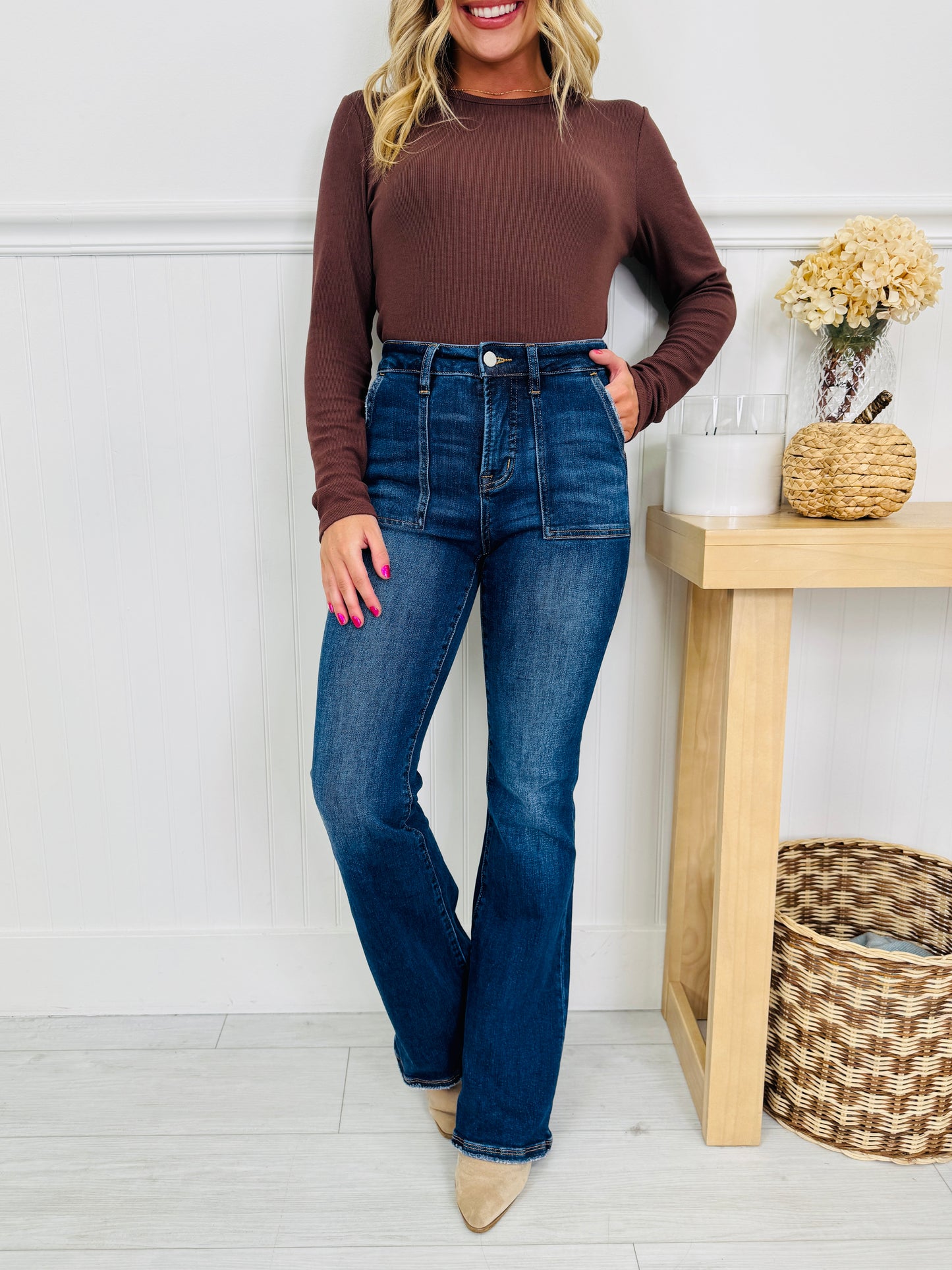 Pocket Goals Tummy Control Bootcut Jeans