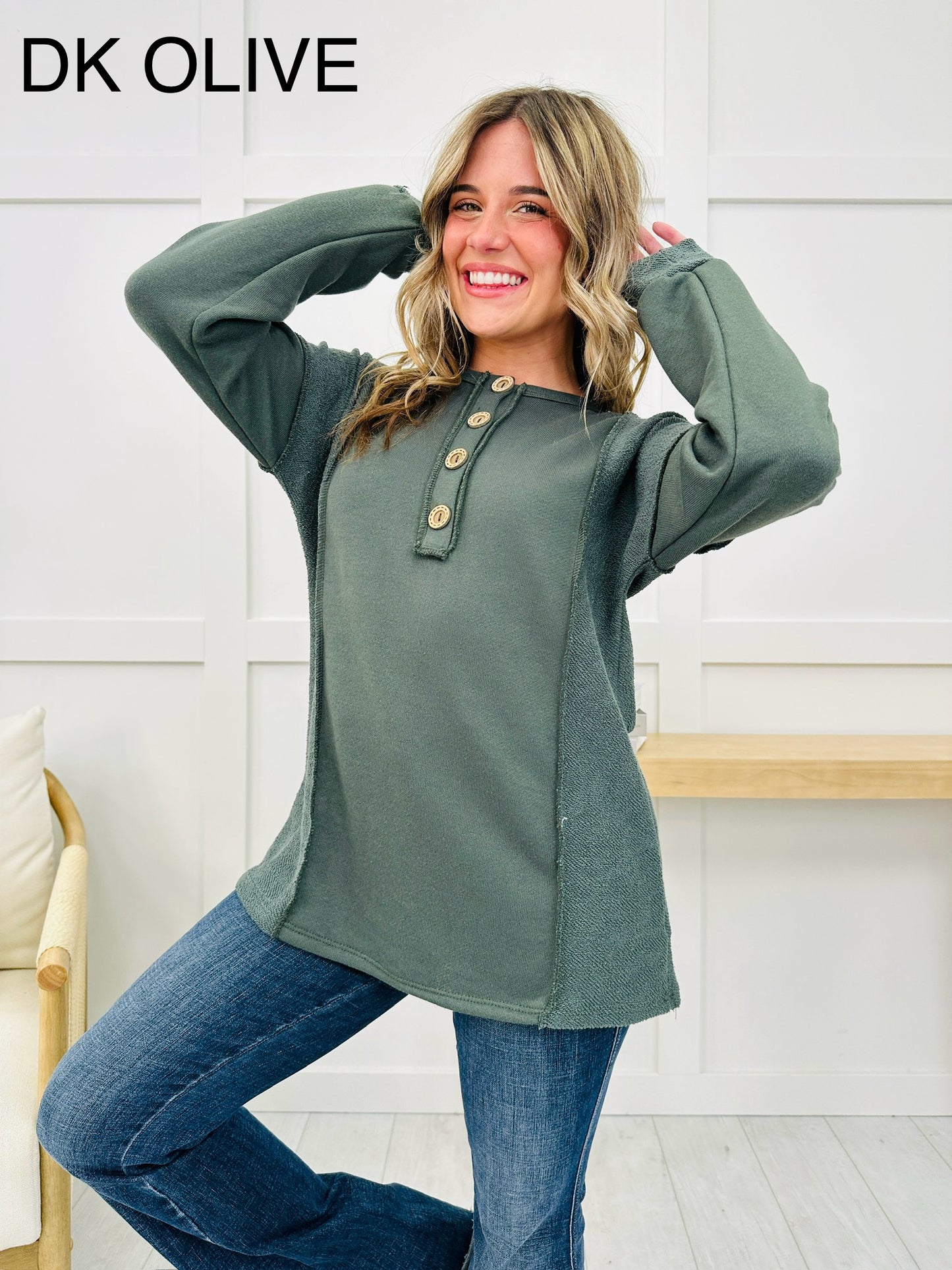 REG/CURVY Daydream Draped Long Sleeve Top- Multiple Colors!